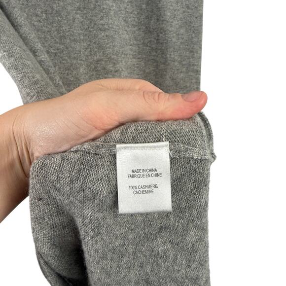 Theory Candace 100% Cashmere Sweater Dress Grey Pockets Womens Medium - Picture 6 of 7